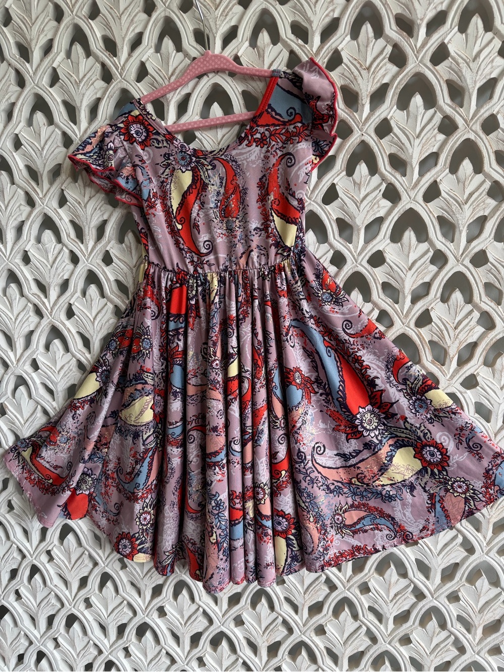 Dot Dot Smile Girls Paisley Twirl Dress Size 5/6